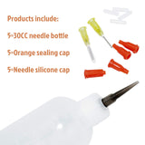 FJNATINH 30cc Needle Glue Squeeze Bottle, Precision Tip Applicator, 5 Pack FJNATINH