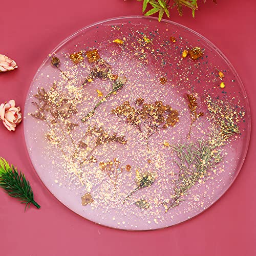 Resin Tray Molds, Round Rolling Tray Molds, Silicone Tray Molds, 11.8 Inch Rolling Tray Molds for Epoxy Resin, Resin Casting, DIY Jewelry Holder, EKDJKK