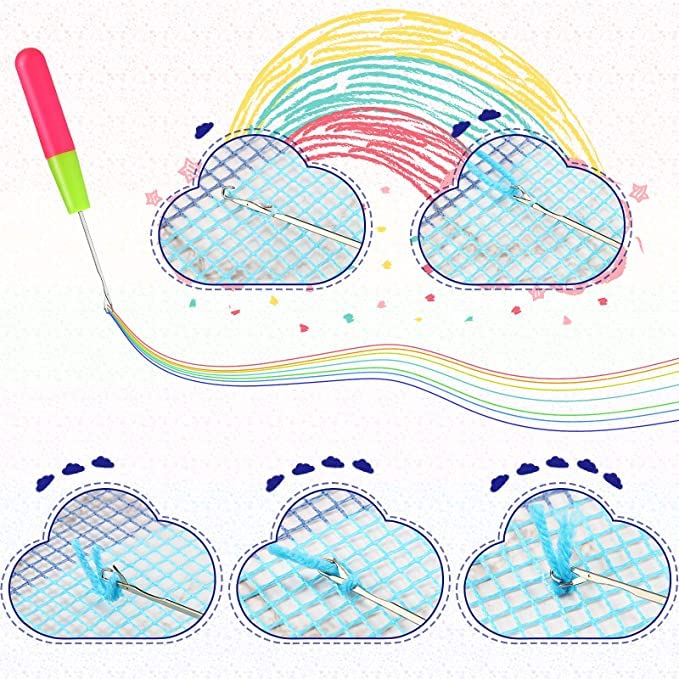 Cat on Bookshelf Latch Hook Rug Kits for Adults and Starter DIY Cross Stitch Latch Hook Rug Sofa Seat Cushion Crocheting Kits with Preprinted Pattern WoodArtSupply