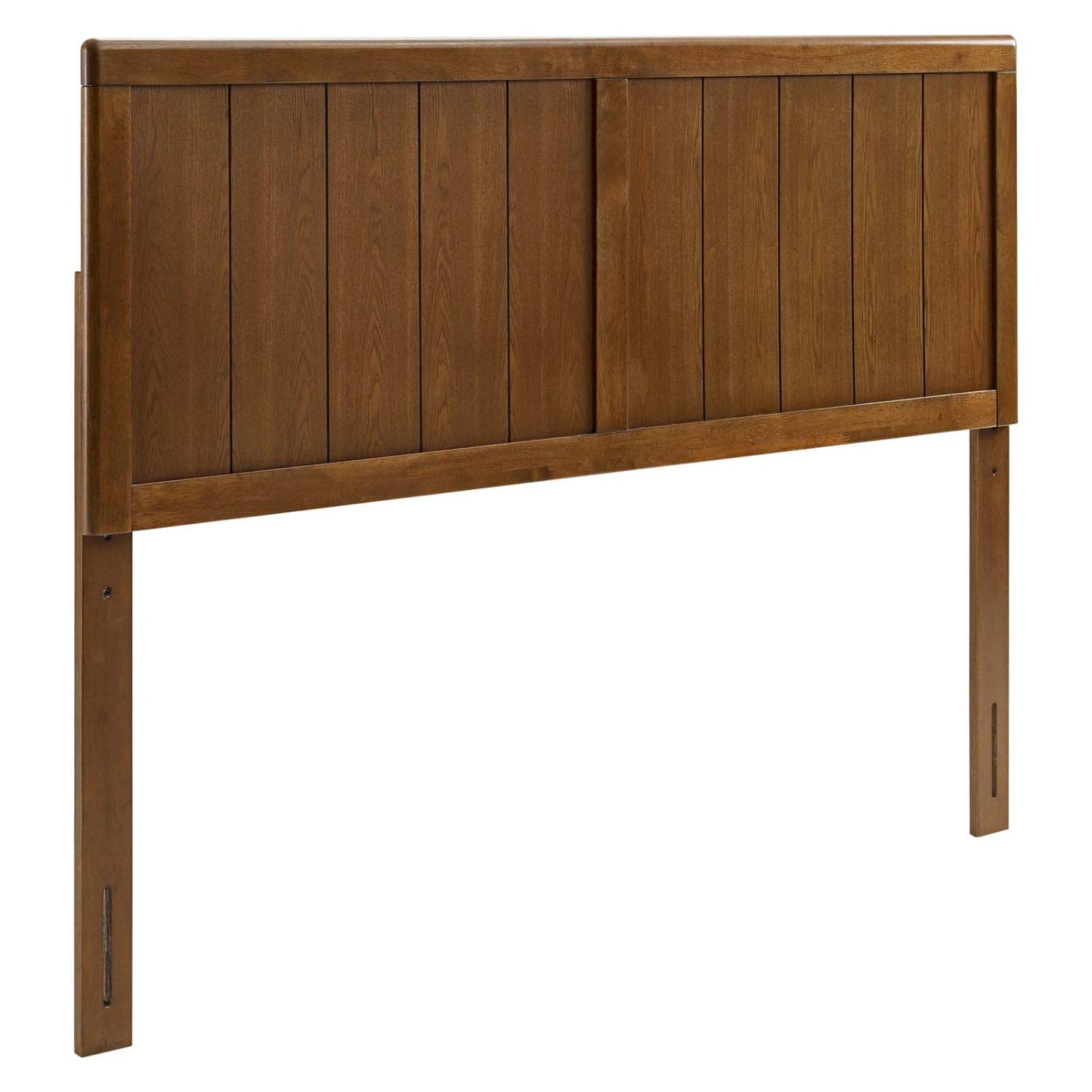 Modway Robbie Full Wood Headboard in Walnut - Mid-Century Modern Design - WoodArtSupply