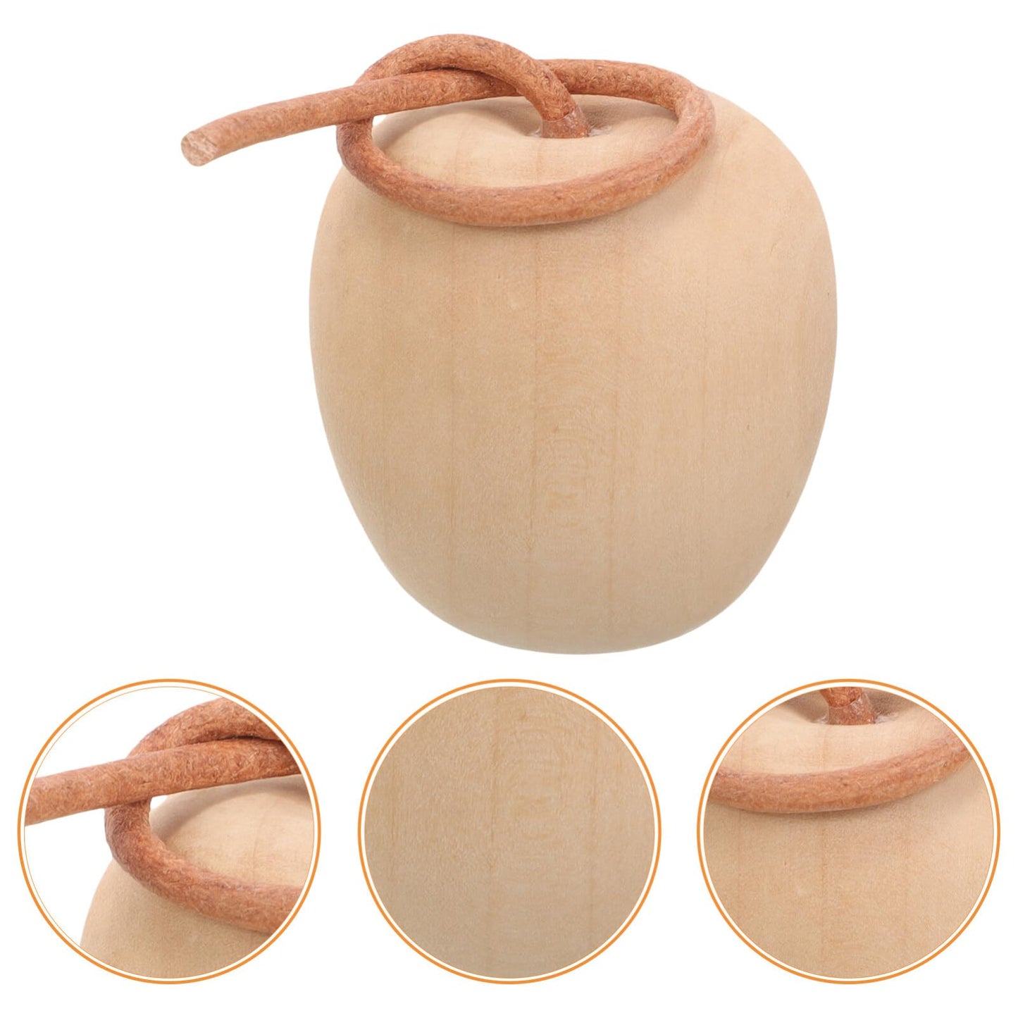 ABOOFAN Unfinished Wooden Apples 5pcs Wooden Crafts DIY Unpainted Fruit Shape Art Crafts for Color Painting Wooden Mini Wooden Peg Dolls