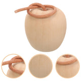 ABOOFAN Unfinished Wooden Apples 5pcs Wooden Crafts DIY Unpainted Fruit Shape Art Crafts for Color Painting Wooden Mini Wooden Peg Dolls ABOOFAN