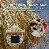 3 Pack Hummingbird House, Hand Woven Bird Nest for Outdoors Hanging, Small Grass Bird Houses for Outside, Natural Fiber Bird Hut Roosting Pocket for Eeaivnm