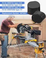 N074647 Table Saw Stand Foot Rubber Pad Replacement Fit for Dewalt DWX723 DWX724 DWX725 Series Miter Saw Stand Black Extended Lifespan Rubber LANDSIN