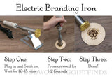 Custom Electric Branding Iron with Personalised Wood Stamp - 200W 110V (2.5") N-K