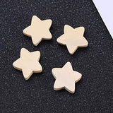 SEWACC 100 Pcs Wooden Beads 20 MM Star Shape Unfinished Wood Beads Spacer Beads with Hole for Crafts DIY Jewelry Making SEWACC