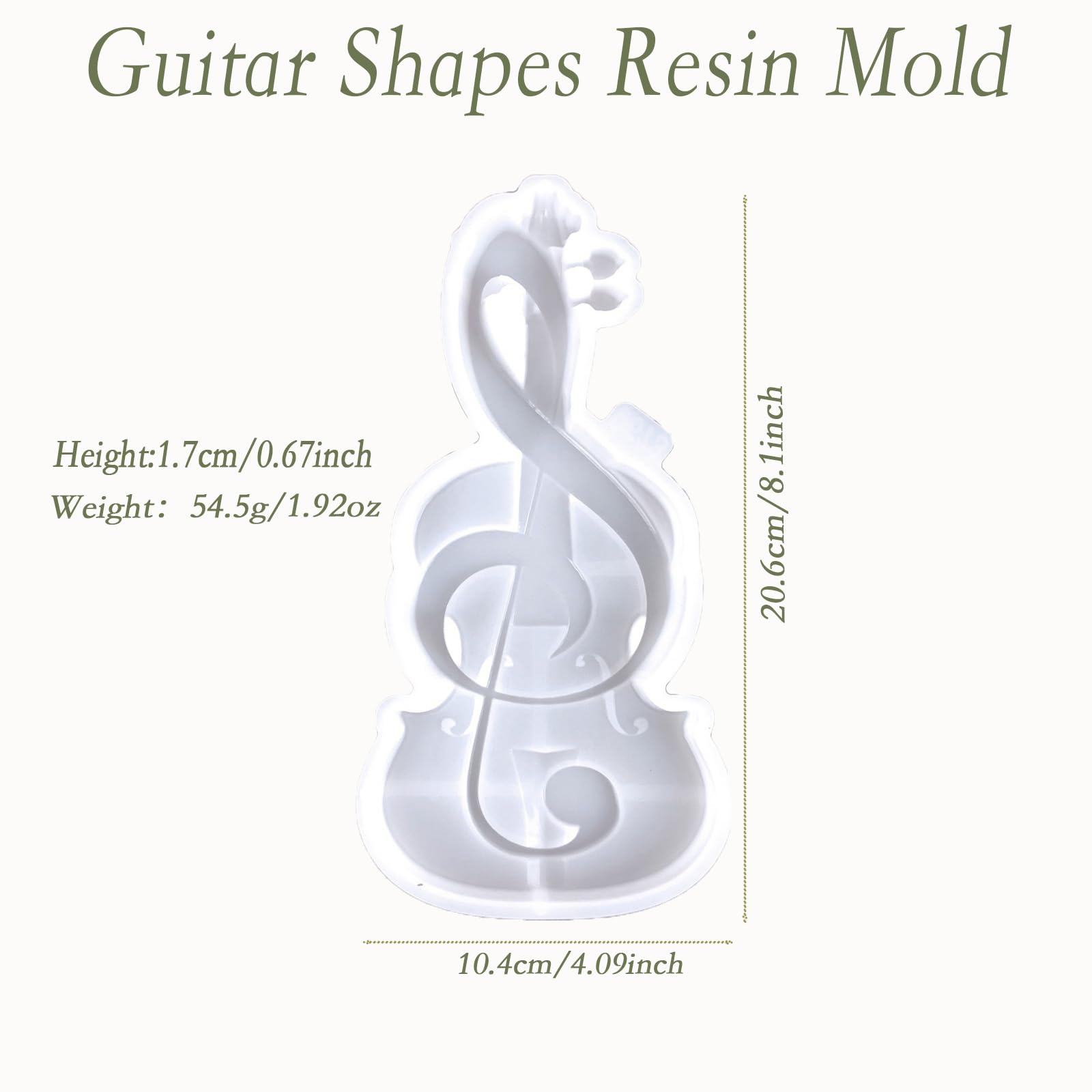 XYQHOAC Guitar Resin Mold Large Guitar Silicone Molds Music Note Wall Hanging Resin Mold Electric Guitar Mold for Epoxy Resin DIY Wall Hanging Craft - WoodArtSupply