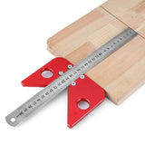 Center Finder Line Gauge Square Center Scribe Carpenter Woodworking Ruler 45 Degrees Angle Line Caliber Marking Ruler Wood Measuring Scribe Tool DHODNQP
