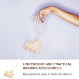 Blank Wood Crafts 20 Pcs Christmas Ornaments Train Shape Unfinished Wood Crafts Wood Slices for Home Christmas Decor Wood Centerpiece SEWACC