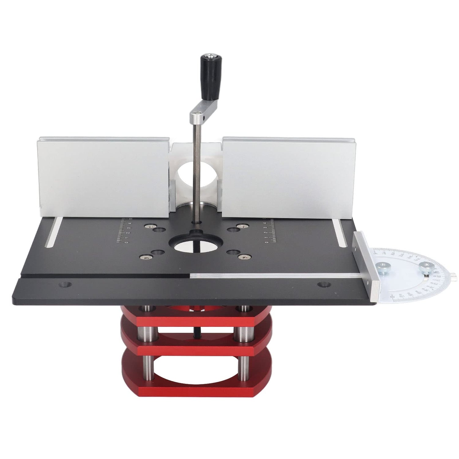 Router Lift with Top Plate Router Lifting Base Woodworking Slotting Trimming Chamfering Table Top Precision Router Lift Router Table Lift System PerGar