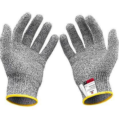 NoCry Cut Resistant Gloves for Kids, XS (8-12 Years) - High Performance Level 5 Protection, Food Grade. Free Ebook Included! - WoodArtSupply