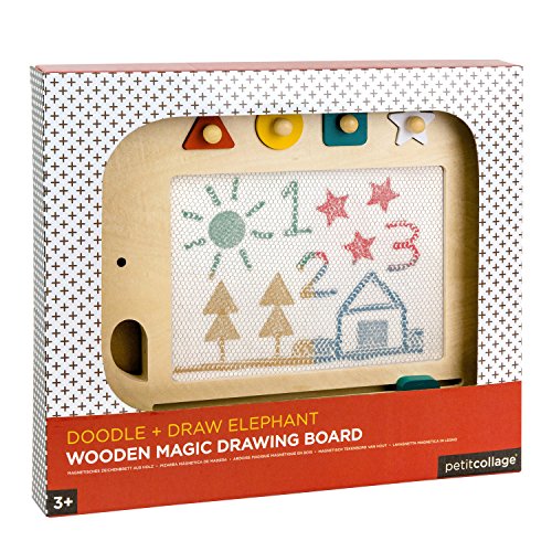Petit Collage Elephant Magic Sketch Board Doodle + Draw – Reusable Sketching Toy for Kids – Creative Toys for Ages 3+ – Ideal Travel Activity for Petit Collage