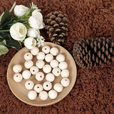 ZOENHOU 400 PCS 25mm Wooden Beads, Natural Round Solid Wood Beads for Crafts Making DIY Handmade Jewelry Bracelet Garland Hair Home Decoration ZOENHOU