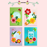 QIAONIUNIU Card Making Kits DIY Handmade Greeting Card Kits for Kids, Christmas Card Folded Cards and Matching Envelopes Thank You Card Art Crafts QIAONIUNIU