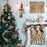 SENMUT Natural Wood Slices,Unfinished Wood Slice Kit 30pcs 2.0"-2.45" Predrilled Wood Circles for Crafts, Christmas Wood Slices for Crafts Round SENMUT