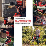 CMCB104 V20 Battery Fast Charger Replacement for Craftsman V20 Craftsman 20V max Lithium Compact Batteries Lithium Battery CMCB202 CMCB204 CMCB206 Gonocop