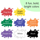 Acrylic Paint Set 8 Colors With 2 Canvases - Acrylic Paint Kit 2fl oz Bottles, Rich Pigmented, Matte Finish and Smooth Application Professional The Mega Deals