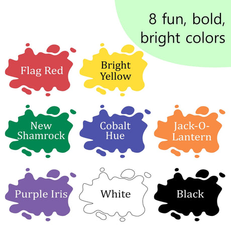 Acrylic Paint Set 8 Colors With 2 Canvases - Acrylic Paint Kit 2fl oz Bottles, Rich Pigmented, Matte Finish and Smooth Application Professional The Mega Deals