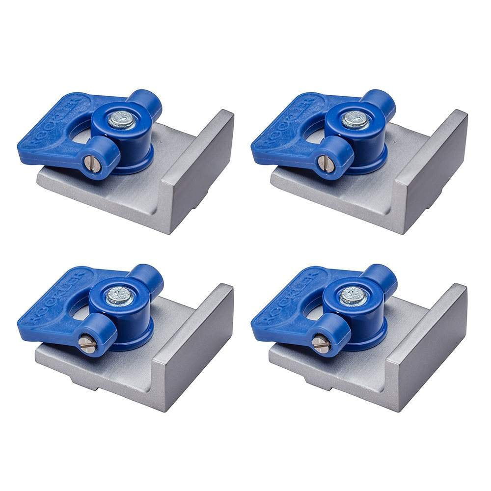 Rockler T Track Stop Kit (4 Pack) - T Track System Accessories w/ 2 Inline Stops, 2 Short Stops - T Track Woodworking Stop Kit – Aluminum T Track ROCKLER