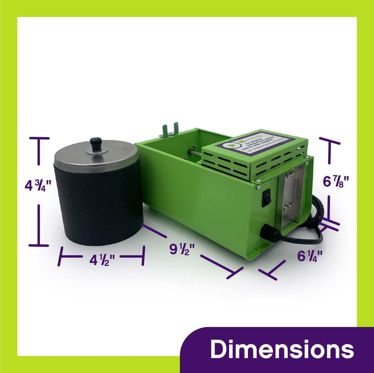 WireJewelry Single Barrel Rock Tumbler with 3 Pound Capacity Drum WireJewelry