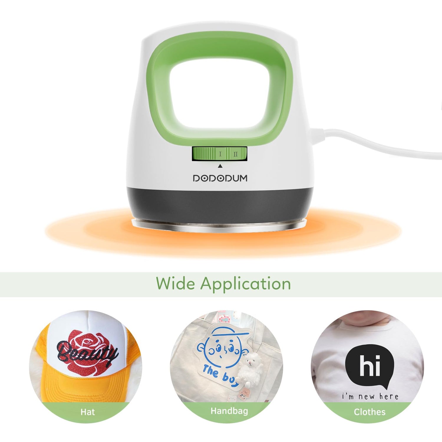 DODODUM Heat Press Small Heat Press Machine for T Shirts Shoes Hats Small HTV Iron-on Vinyl Projects Easy to Use Portable Iron Press for Heating dododum