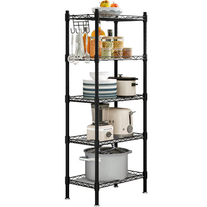 SORCEDAS Shelf 5 Wier Metal Storage Rack Shelving Unit Organizer for Kitchen Laundry Garage Bathroom Pantry Closet Office(16.54" Wx11.81 Dx50 - WoodArtSupply