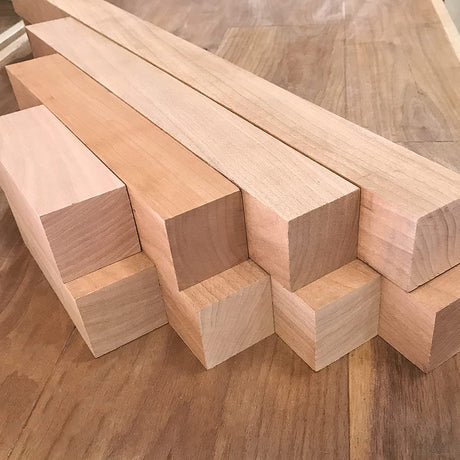 Cherry Wood Turning Blanks 6pcs - 2" x 2" x 18" Cherokee Wood Products