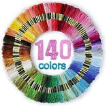 LOVIMAG Premium Rainbow Color Embroidery Floss 140 Skeins Per Pack with Cotton for Cross Stitch Threads, Bracelet Yarn, Craft Floss, Aroic Embroidery LOVIMAG