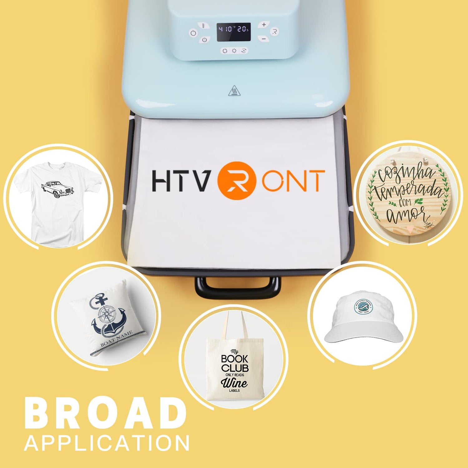 HTVRONT Auto Heat Press Machine with 52 Pcs Heat Press Accessories - All-in-ONE Kit HTVRONT