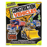Made By Me Build Your Own Construction Vehicles by Horizon Group USA, Build & Customize 3 Wooden Vehicles Made By Me
