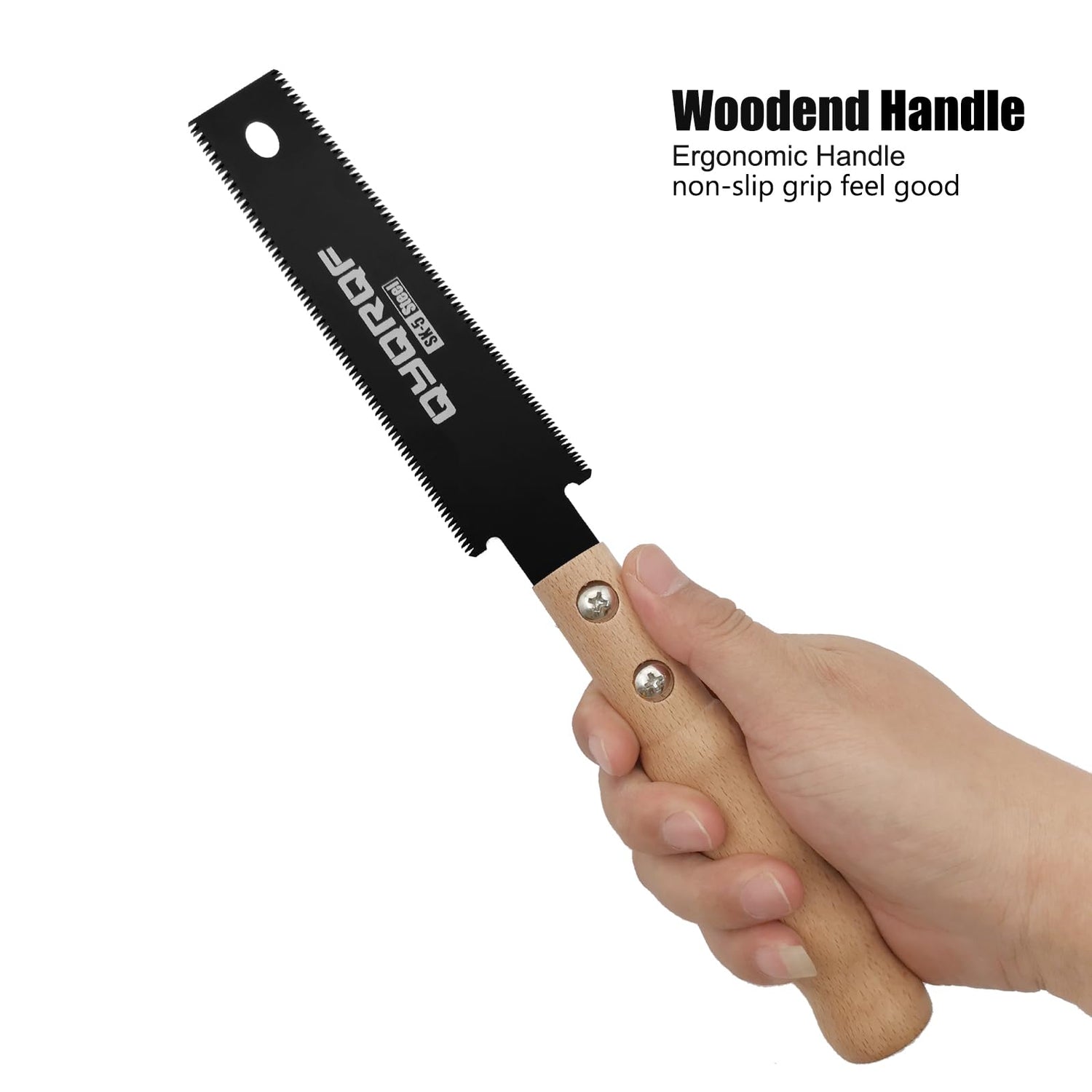 QYQRQF Small Hand Saw, 6 Inch Japanese Pull Saw with Double Edges 15/17 TPI Flush Cut Saw for Woodworking DIY Projects QYQRQF