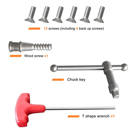 Wood Lathe Chuck Set 1" x 8 tpi， 4 inch 4 jaw self-Centering Woodturning Chuck for Lathe Tenfer