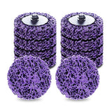 TSOAPX 10 PCS 2" Quick Change Strip Discs, Purple Non Woven Nylon Easy Stripping Discs with Male R-Type Backing, Die Grinder Attachments for Clean TSOAPX