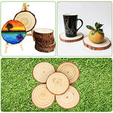 50 Pcs Natural Wood Slices 2.0-2.5 Inches, CertBuy Undrilled Round Wood Tree Slices, Craft Wooden Circles with Bark for Wedding Centerpiece, DIY CertBuy