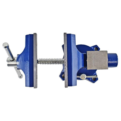 Yost Vises LV-4 Homeowner's Vise | 4.5 Inch Jaw Width with a 3 Inch Jaw Opening Home Vise | Secure Grip with Swivel Base | Blue - WoodArtSupply