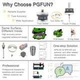 PGFUN CNC 3D Touch Probe XYZ Axis Edge Finder 3-Coordinate Measuring Sensor Kit with 8 mm Shank & 2.0 mm Ruby Ball Tip (NPN-NO) PGFUN