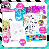 Horizon Group USA LOL OMG Make-Up Artist Magazine DIY Craft Kit, Design with Crayons, Stickers & More.Create Fashionable Looks Using Over 130 Stencil L.O.L. Surprise!