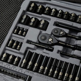 STANLEY Drive Socket Set, Black Chrome, Laser Etched, 99-Piece (92-839) STANLEY