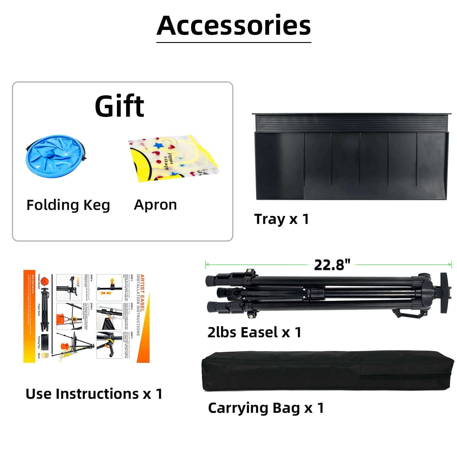 NewZeal Artist Easel Stand Painting Stand Art Easel, 20"to 61" Art Easel for Painting Canvase & Displaying, Aluminum Adjustable Height Display Tripod Newzealkids