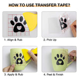 HTVRONT Transfer Tape for Vinyl- 5.5" x 50 FT w/Red Alignment Grid for Cricut Joy and Cricut Adhesive Vinyl, Silhouette Cameo Transfer Paper for HTVRONT