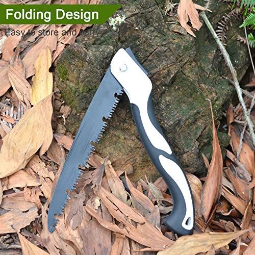 CAIDMOS Hand Saw, 12 inch Folding Hand Saw for Tree, Hand Pruning Saws with High-Manganese Steel Teeth for Smooth and Precise Cuts. Handsaws for CAIDMOS