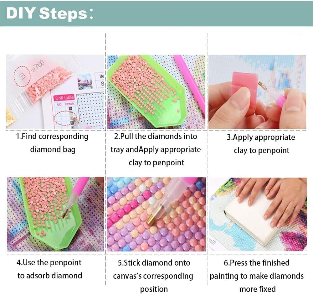 EIBEILI Diamond Painting Kits for Adults, Horse 5D Diamond Art Kits for Kids Beginner DIY Full Drill Diamond Dots Crystal Craft Kits for Home Wall