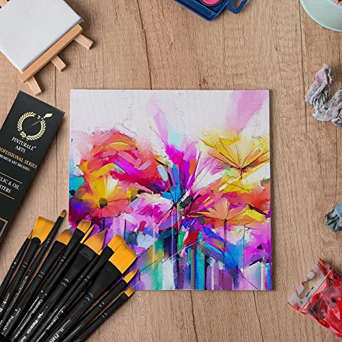 Pinturale Arts Set of 12 Brushes for Acrylic & Oil Painting | Acrylic & Oil Masters | Acrylic Paint Brush Set | Handmade Professional Oil Paint Brush Pinturale Arts