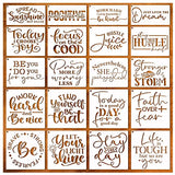 Word Stencils for Painting On Wood Sign Canvas Fabric, Reusable Welcome Farmhouse Burning Inspirational Art Craft Paint Stencil for Shirt Family Pkqon