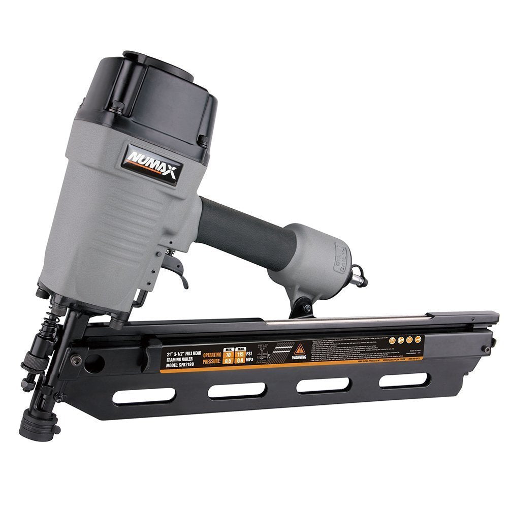 NuMax SFR2190 Pneumatic 21 Degree 3-1/2" Framing Nailer - WoodArtSupply