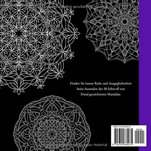 Zauberhafte Mandalas 3: Ausmalen und Entspannen, ein Malbuch für Erwachsene mit schwarzem Hintergrund (Stressabbau) (Zauberhafte Mandalas mit WoodArtSupply