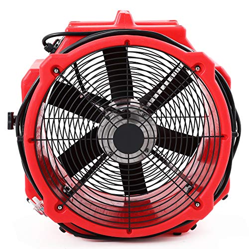 MOUNTO AM25AX 2-Speed 1/4hp 4000cfm 18inch Axial Air Mover Fan Blower with Roto-Mold housing for Water Damage Restoration MOUNTO