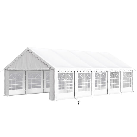 PHI VILLA 32'x16' Outdoor Heavy Duty Party Tent Large Commercial Canopy Wedding Event Shelter Carport with Removable Sidewalls & 4 Storage Bags for PHI VILLA