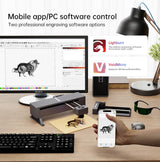 DAJA DJ7 Laser Engraver with Higher Columns Portable Laser Engraving Machine Kits for DIY Supports Win/Mobile System/Offline Laser Cutter MR. CARVE