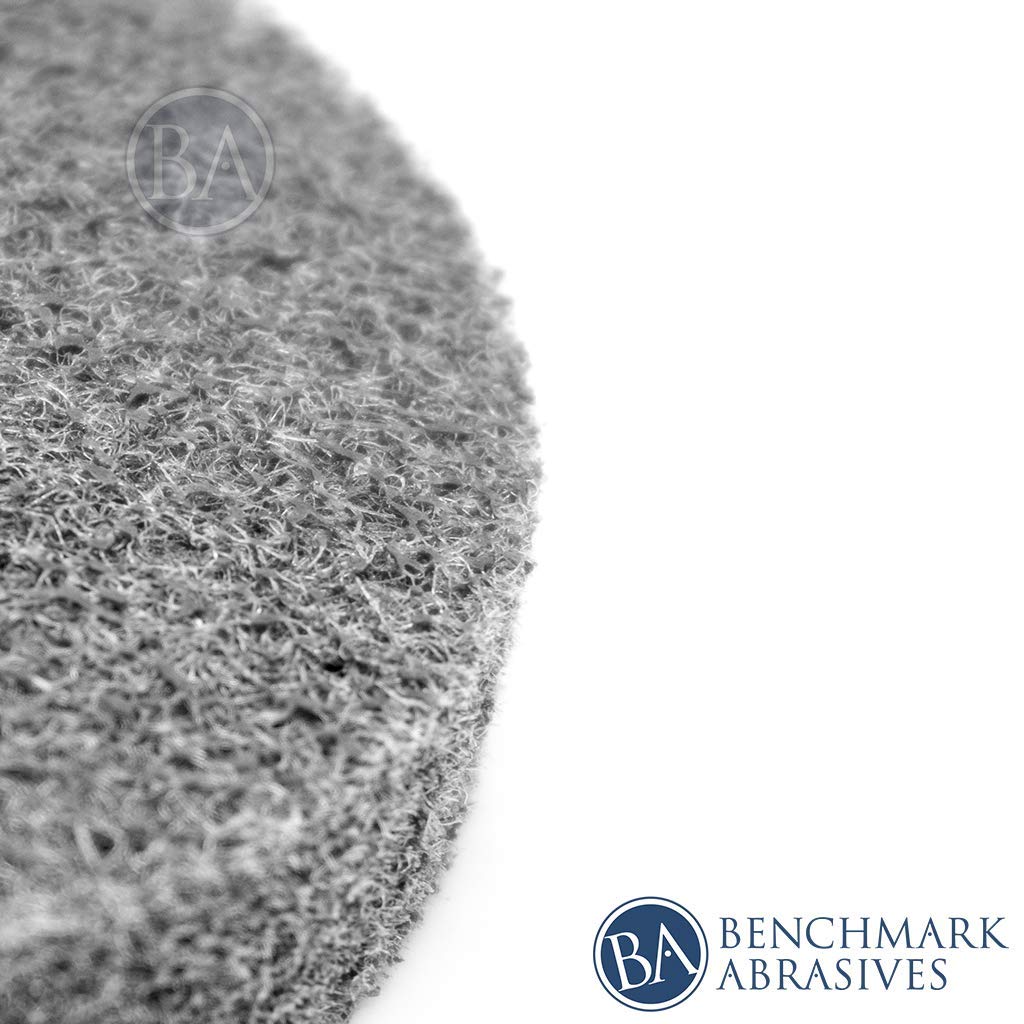 Benchmark Abrasives 3" Quick Change Silicon Carbide Non-Woven Surface Preparation Wheels for Sanding Polishing Paint Removal, Male R-Type Backing Use Benchmark Abrasives
